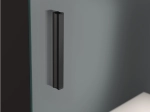 Paroi de douche coulissante, L. 95 à 200 cm, Hauteur 195 cm, STOCK DISPONIBLE, verre de sécurité et traité anti-calcaire, finition NOIR. livraison offerte et rapide.